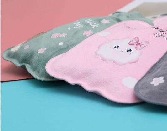 Plush Cartoon Explosion-proof High-density PVC Carry-on Injection Hot Water Bottle