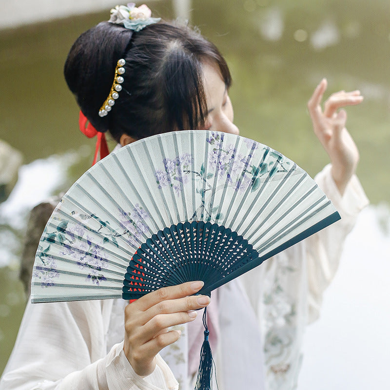 Women's Fashion Casual Carry-on Portable Folding Fan