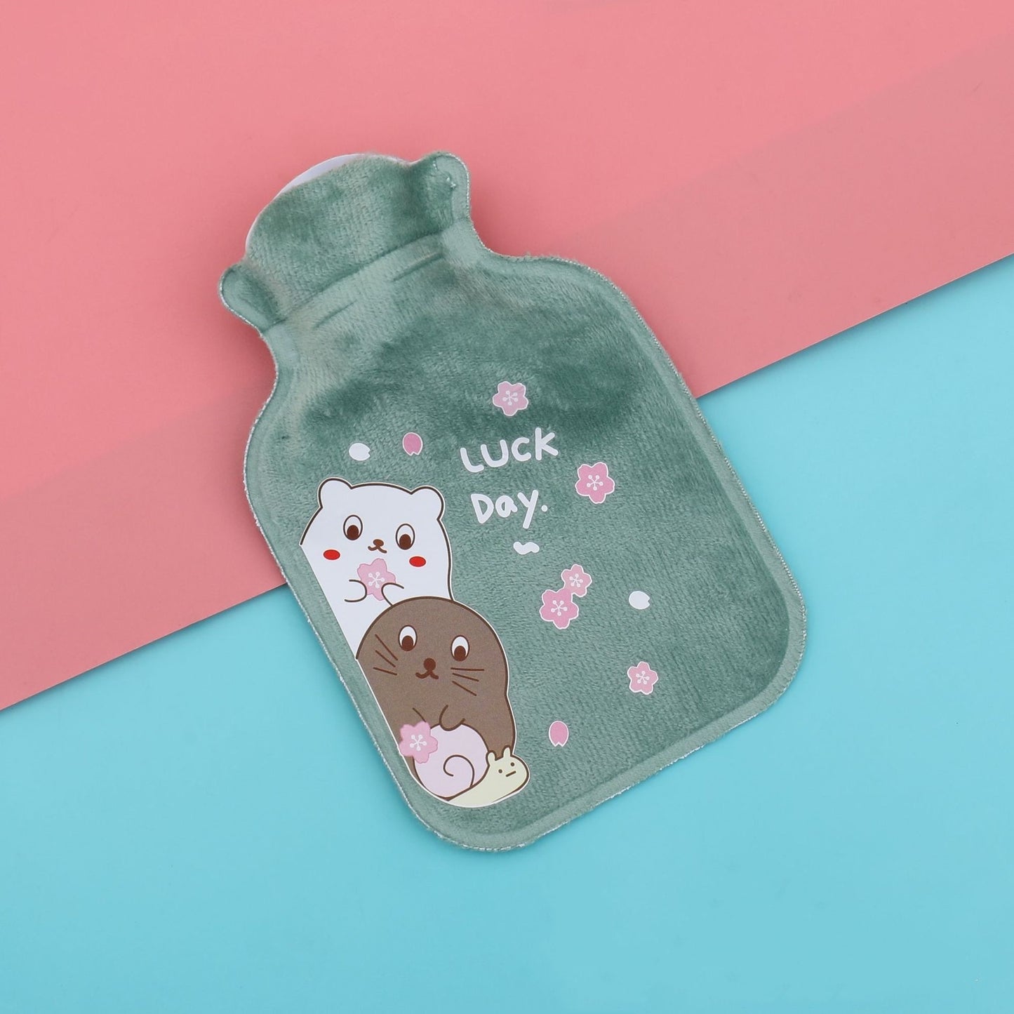 Plush Cartoon Explosion-proof High-density PVC Carry-on Injection Hot Water Bottle