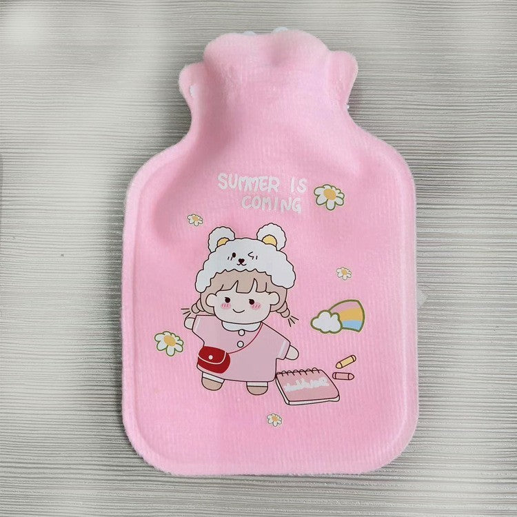Plush Cartoon Explosion-proof High-density PVC Carry-on Injection Hot Water Bottle