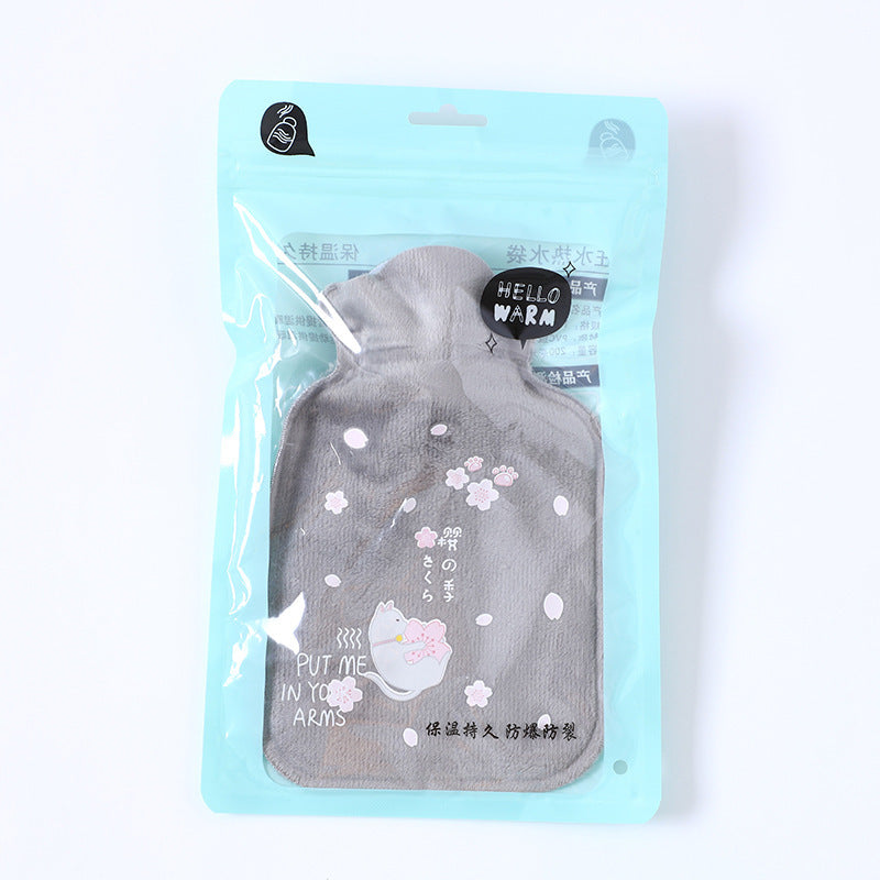 Plush Cartoon Explosion-proof High-density PVC Carry-on Injection Hot Water Bottle