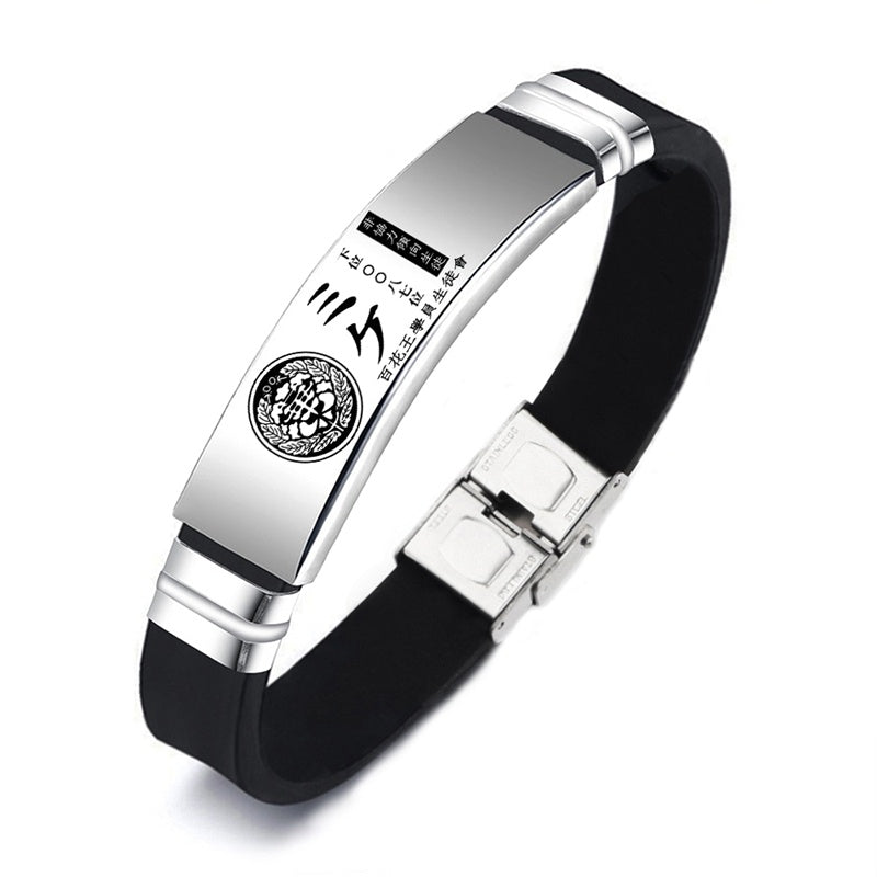 Classic Jabami Yumeko Suzui Ryouta Mary Saotome Stainless Steel Bangle Anime Kakegurui ID Card Silicone Bracelets For Women Men